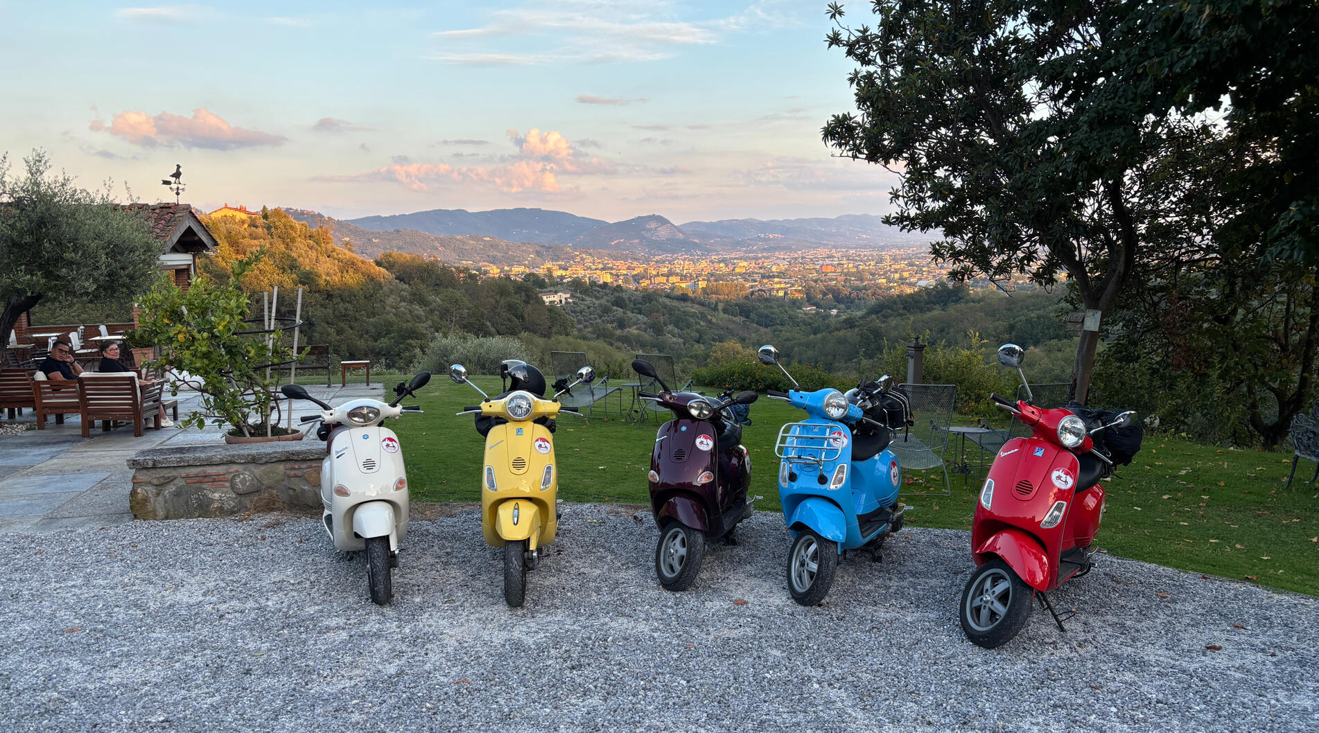 Vespa túra Toszkán táj