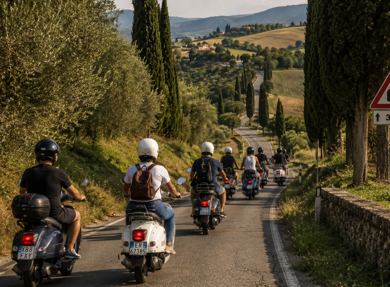 Vespa túra Emilia-Romagna festői dombvidékén
